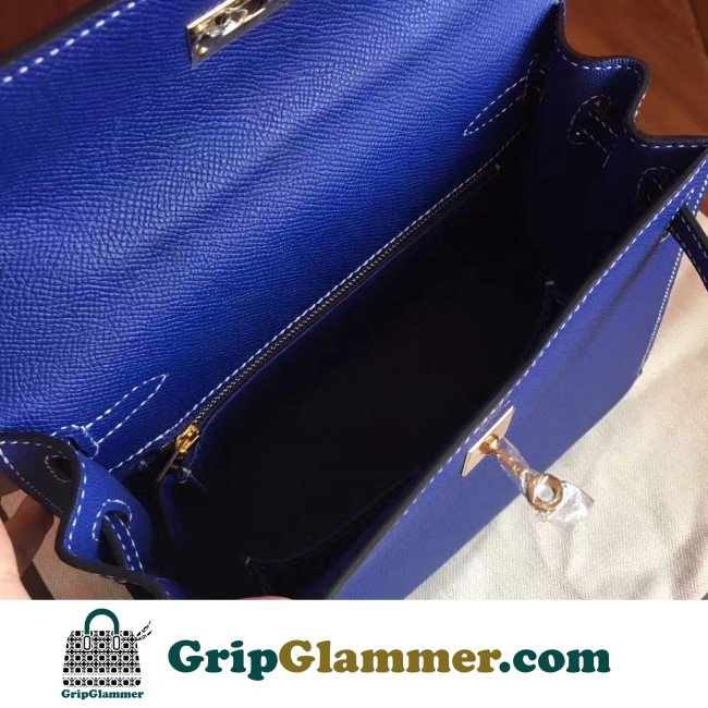Hermes Electric Blue Epsom Kelly 25cm Sellier Lushentic AAAAA Grade Replica - Image 2