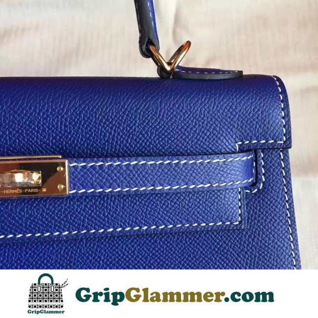 Hermes Electric Blue Epsom Kelly 25cm Sellier Lushentic AAAAA Grade Replica - Image 6
