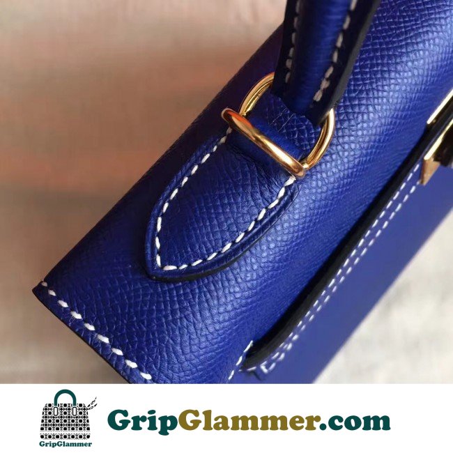 Hermes Electric Blue Epsom Kelly 25cm Sellier Lushentic AAAAA Grade Replica - Image 7