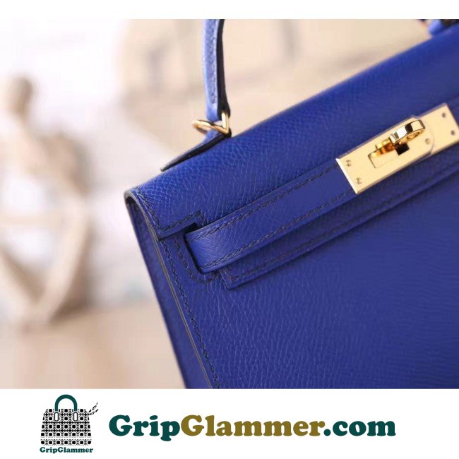 Hermes Electric Blue Epsom Kelly Mini II 20cm Lushentic AAAAA Grade Replica - Image 3