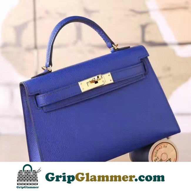 Hermes Electric Blue Epsom Kelly Mini II 20cm Lushentic AAAAA Grade Replica