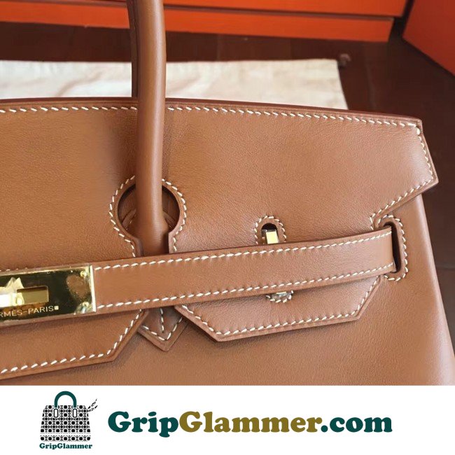 Hermes Gold Swift Birkin 35cm Lushentic AAAAA Grade Replica - Image 6