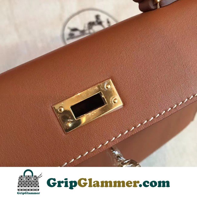Hermes Gold Swift Kelly Mini II 20cm Lushentic AAAAA Grade Replica - Image 2