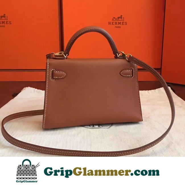 Hermes Gold Swift Kelly Mini II 20cm Lushentic AAAAA Grade Replica - Image 5