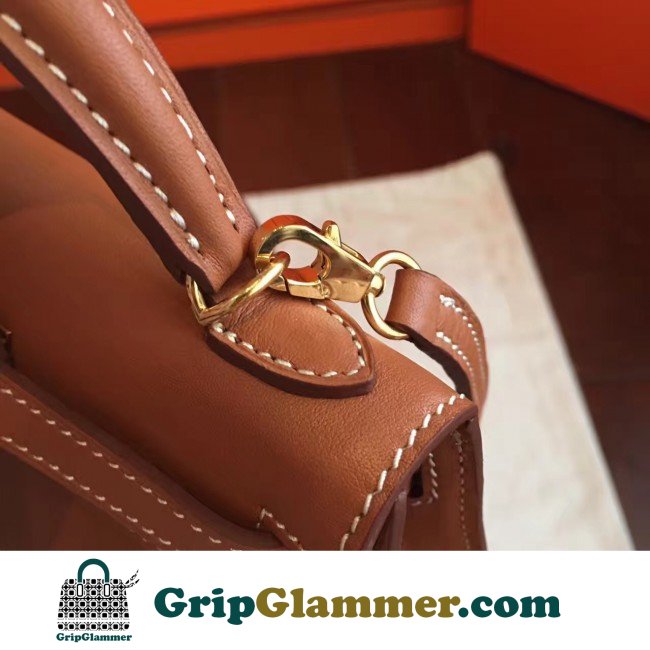 Hermes Gold Swift Kelly Mini II 20cm Lushentic AAAAA Grade Replica - Image 6