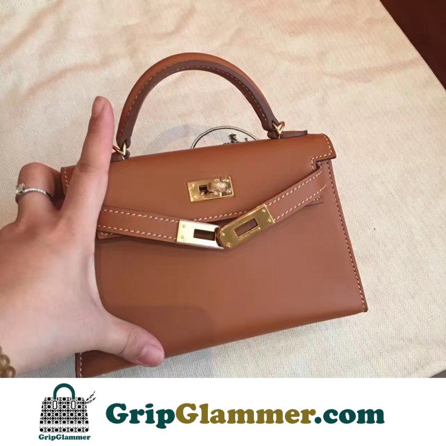 Hermes Gold Swift Kelly Mini II 20cm Lushentic AAAAA Grade Replica - Image 8