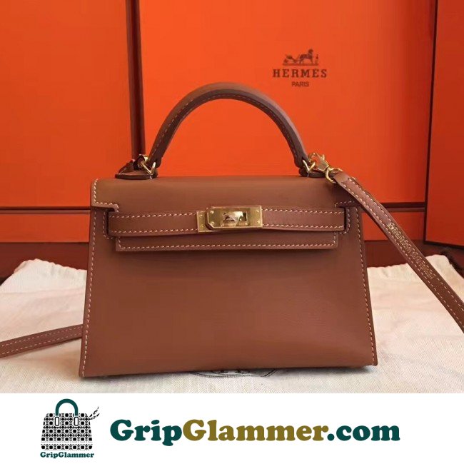 Hermes Gold Swift Kelly Mini II 20cm Lushentic AAAAA Grade Replica
