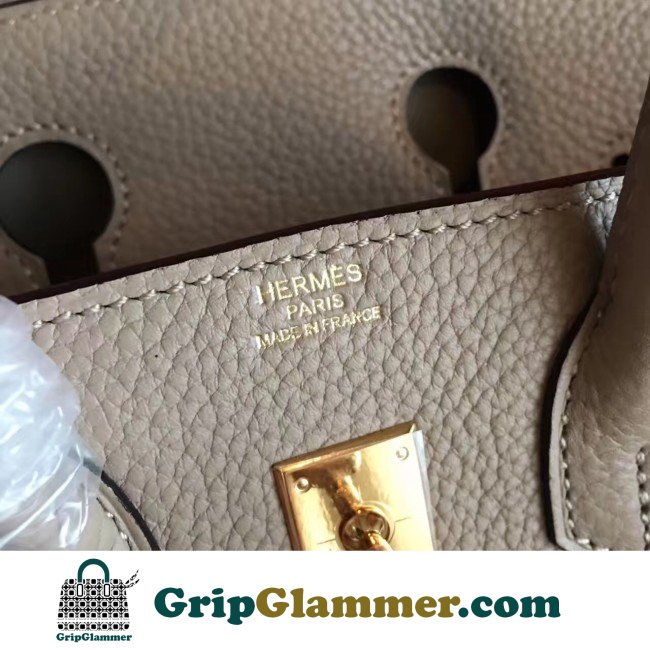 Hermes Grey Clemence Birkin 25cm Lushentic Grade Replica - Image 4