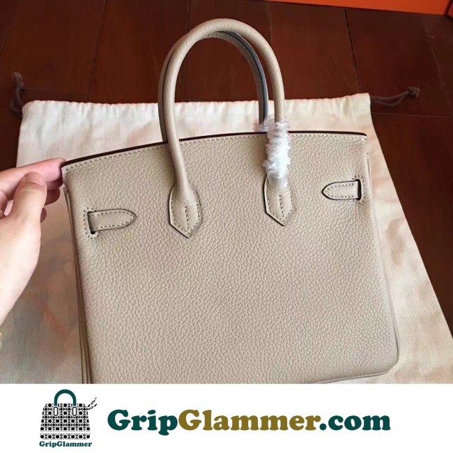 Hermes Grey Clemence Birkin 25cm Lushentic Grade Replica - Image 5