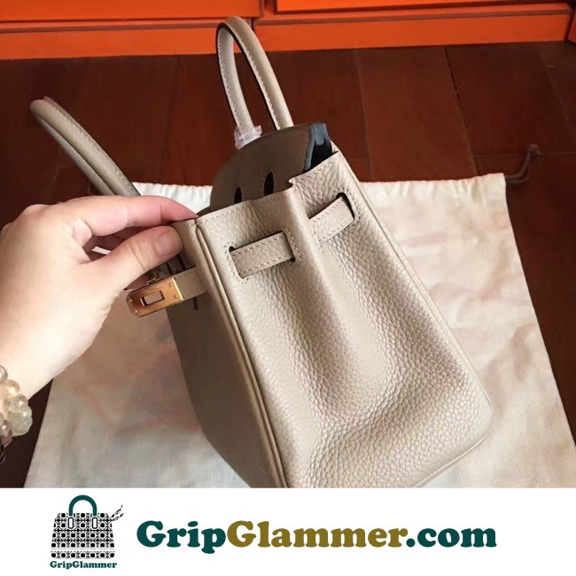 Hermes Grey Clemence Birkin 25cm Lushentic Grade Replica - Image 7