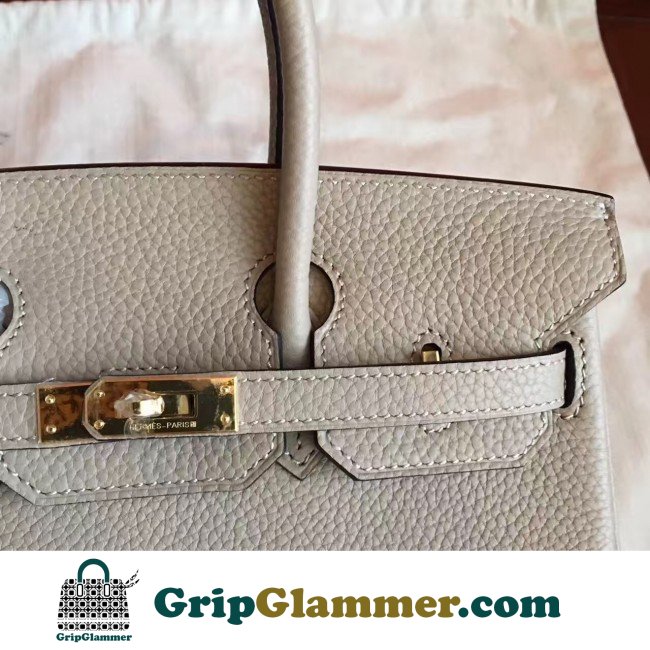 Hermes Grey Clemence Birkin 25cm Lushentic Grade Replica - Image 8