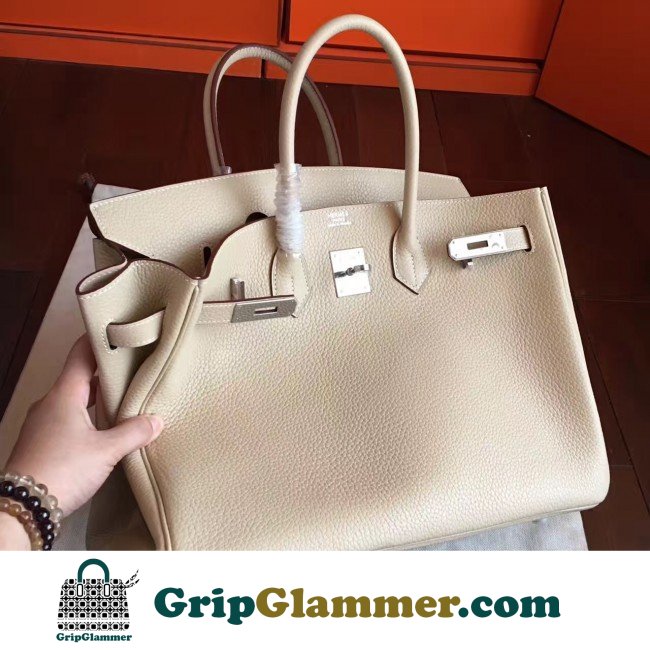 Hermes Ivory Clemence Birkin 35cm Lushentic AAAAA Grade Replica - Image 2