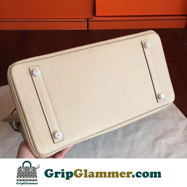 Hermes Ivory Clemence Birkin 35cm Lushentic AAAAA Grade Replica - Image 6