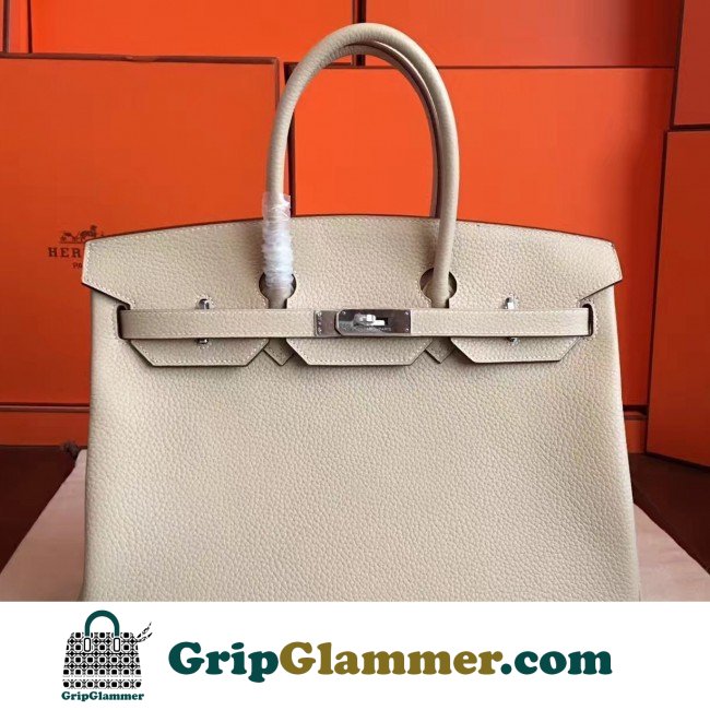 Hermes Ivory Clemence Birkin 35cm Lushentic AAAAA Grade Replica