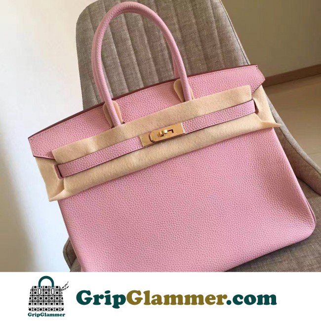 Hermes Pink Clemence Birkin 30cm Lushentic AAAAA Grade Replica