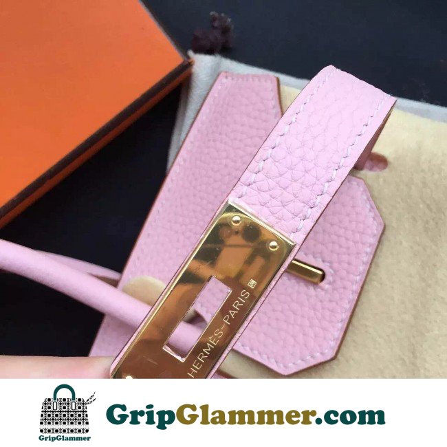 Hermes Pink Clemence Birkin 35cm Lushentic AAAAA Grade Replica - Image 3