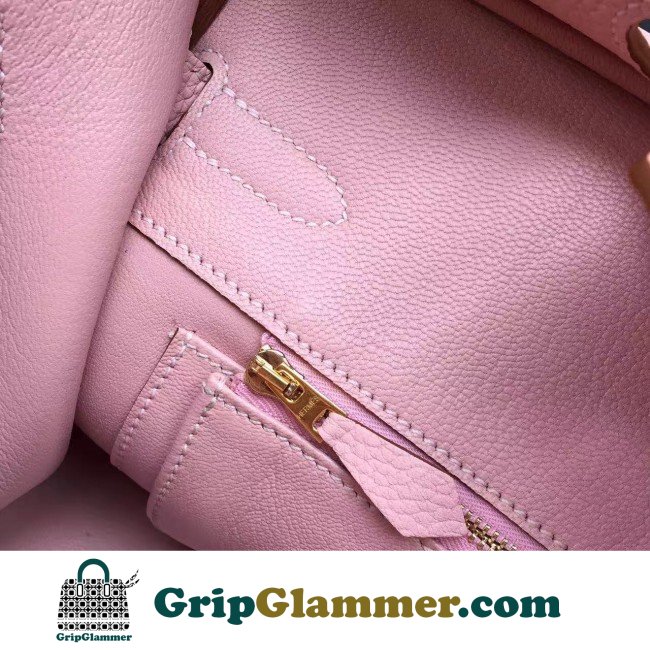 Hermes Pink Clemence Birkin 35cm Lushentic AAAAA Grade Replica - Image 8