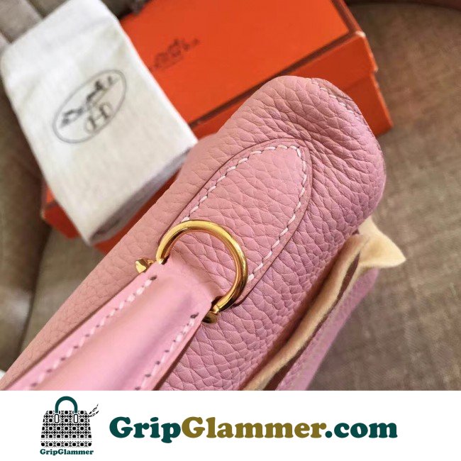 Hermes Pink Clemence Kelly Retourne 28cm Lushentic AAAAA Grade Replica - Image 2