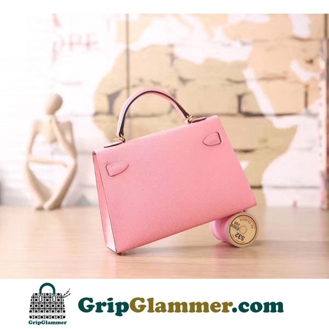 Hermes Pink Epsom Kelly Mini II 20cm Lushentic AAAAA Grade Replica - Image 2