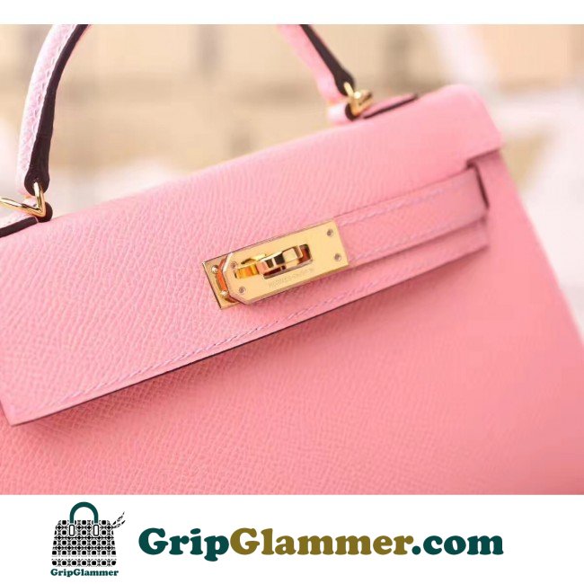 Hermes Pink Epsom Kelly Mini II 20cm Lushentic AAAAA Grade Replica - Image 6