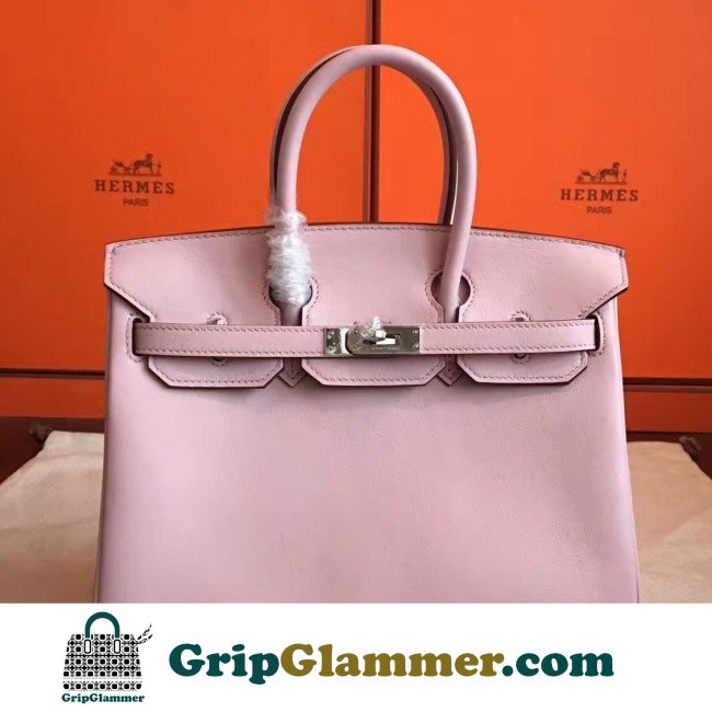 Hermes Rose Dragee Swift Birkin 25cm Lushentic Grade Replica