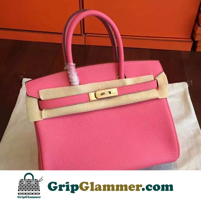 Hermes Rose Lipstick Clemence Birkin 25cm Lushentic Grade Replica