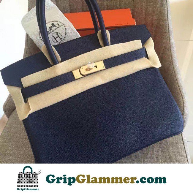 Hermes Sapphire Clemence Birkin 35cm Lushentic AAAAA Grade Replica