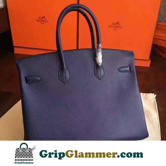 Hermes Sapphire Epsom Birkin 30cm Lushentic AAAAA Grade Replica - Image 2
