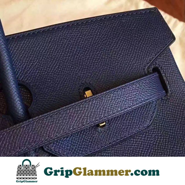 Hermes Sapphire Epsom Birkin 30cm Lushentic AAAAA Grade Replica - Image 6