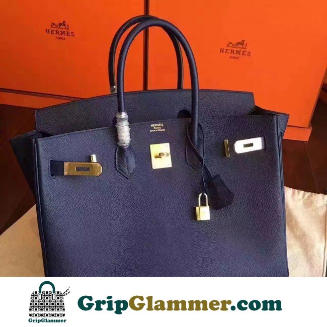 Hermes Sapphire Epsom Birkin 30cm Lushentic AAAAA Grade Replica - Image 7