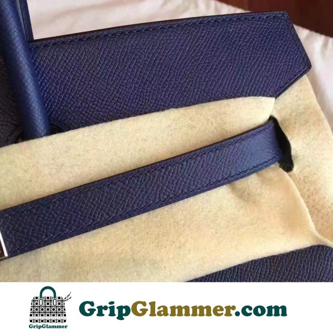 Hermes Sapphire Epsom Birkin 30cm Lushentic AAAAA Grade Replica - Image 9