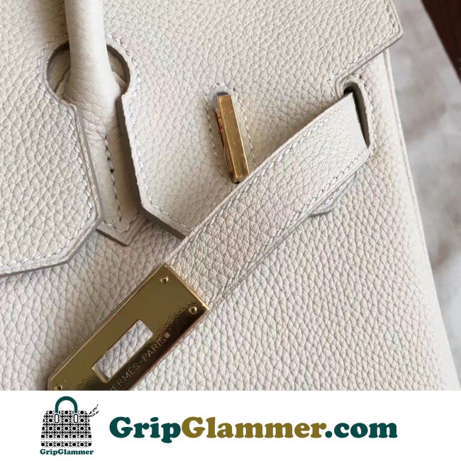 Hermes Beige Clemence Birkin 30cm Lushentic AAAAA Grade Replica - Image 7