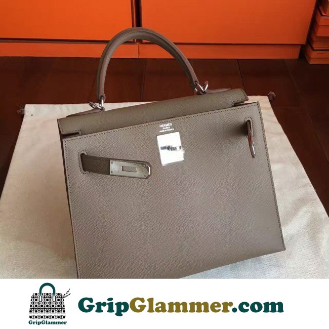 Hermes Etoupe Epsom Kelly 32cm Sellier Lushentic AAAAA Grade Replica - Image 3