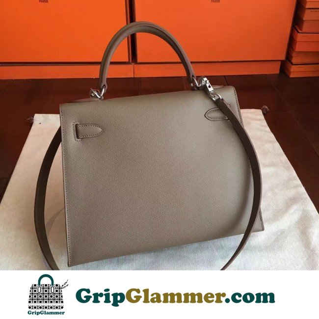 Hermes Etoupe Epsom Kelly 32cm Sellier Lushentic AAAAA Grade Replica - Image 4