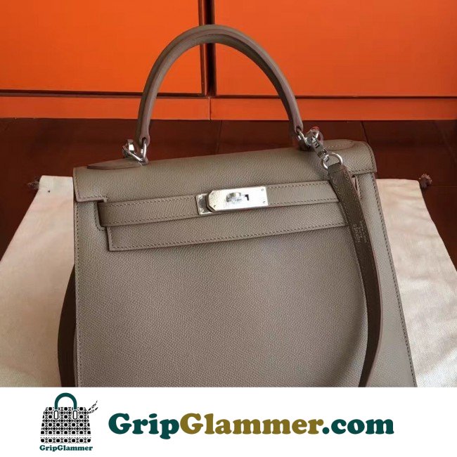 Hermes Etoupe Epsom Kelly 32cm Sellier Lushentic AAAAA Grade Replica