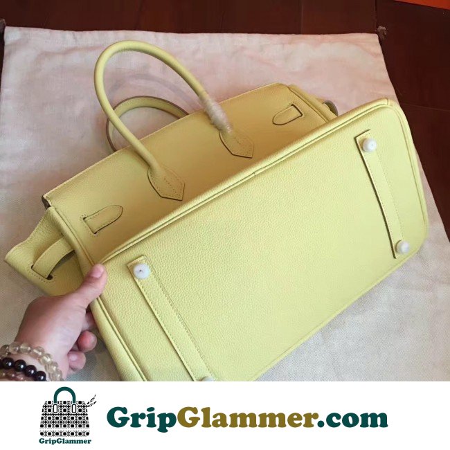 Hermes Curry Clemence Birkin 35cm Lushentic AAAAA Grade Replica - Image 4