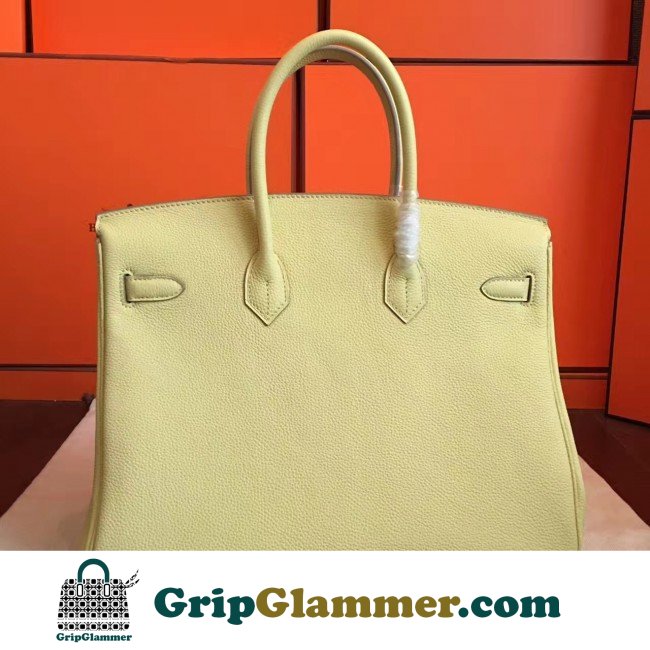 Hermes Curry Clemence Birkin 35cm Lushentic AAAAA Grade Replica - Image 8