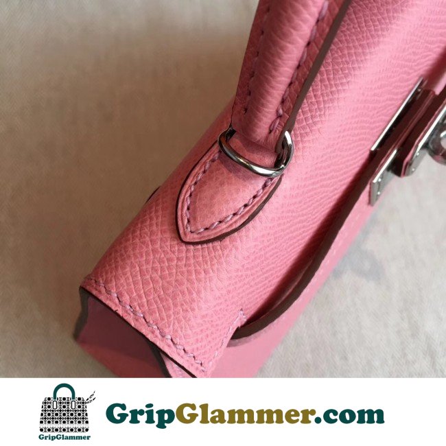 Hermes Rose Confetti Epsom Kelly Mini II 20cm Lushentic AAAAA Grade Replica - Image 6