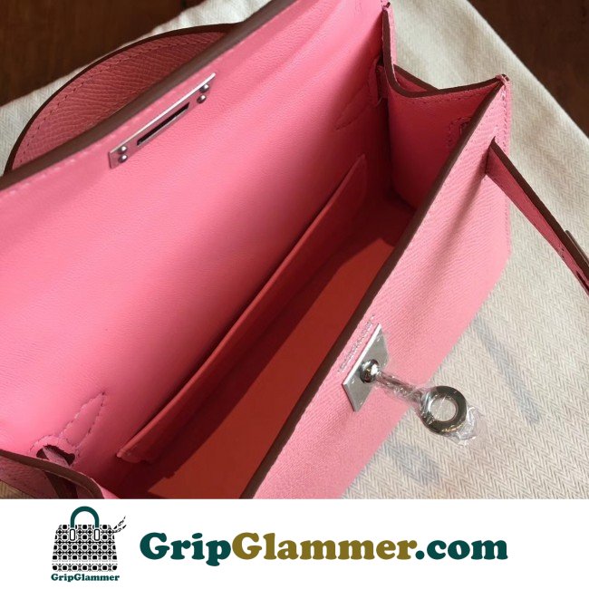 Hermes Rose Confetti Epsom Kelly Mini II 20cm Lushentic AAAAA Grade Replica - Image 7