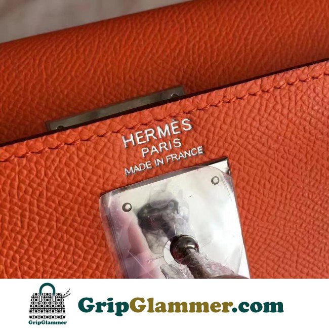 Hermes Orange Epsom Kelly Sellier 28cm Lushentic AAAAA Grade Replica - Image 2