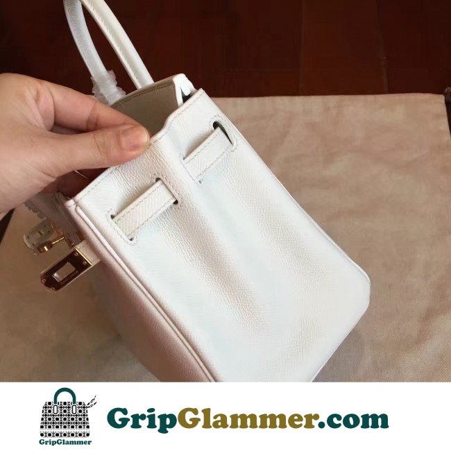 Hermes White Epsom Birkin 25cm Lushentic AAAAA Grade Replica - Image 7