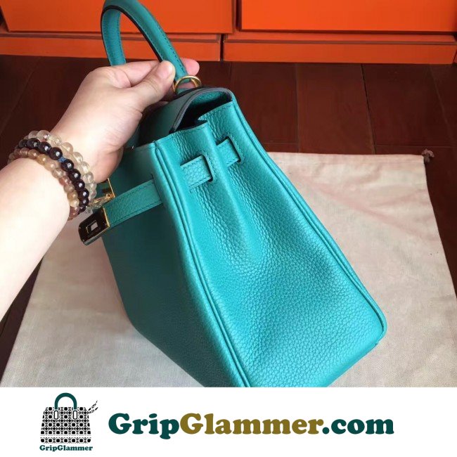 Hermes Blue Paon Clemence Kelly Retourne 28cm Lushentic AAAAA Grade Replica - Image 3