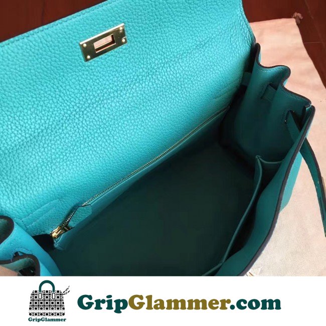 Hermes Blue Paon Clemence Kelly Retourne 28cm Lushentic AAAAA Grade Replica - Image 7