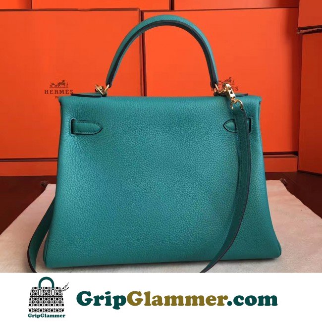 Hermes Blue Paon Clemence Kelly Retourne 28cm Lushentic AAAAA Grade Replica - Image 8