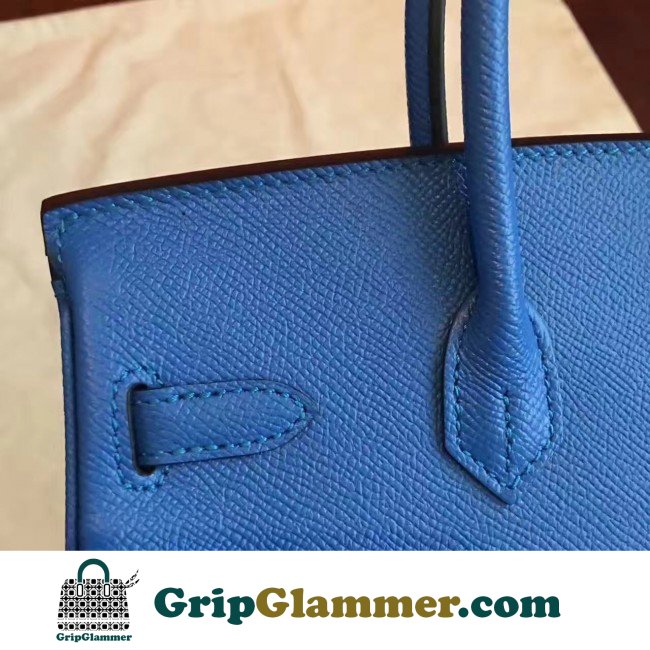 Hermes Blue Epsom Birkin 25cm Lushentic Grade Replica - Image 3