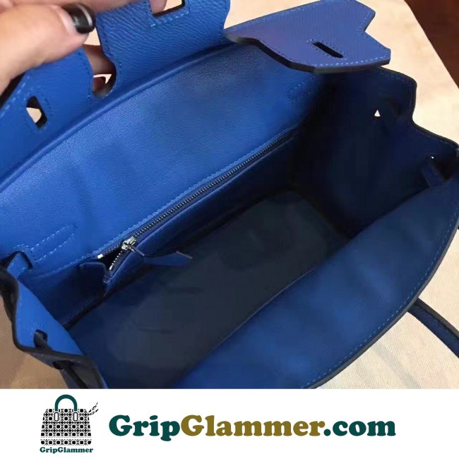 Hermes Blue Epsom Birkin 25cm Lushentic Grade Replica - Image 7