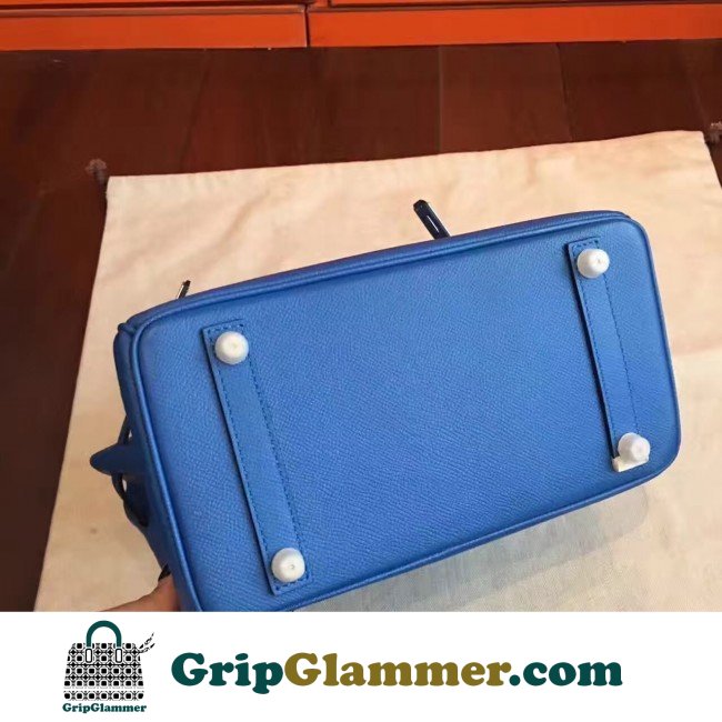 Hermes Blue Epsom Birkin 25cm Lushentic Grade Replica - Image 8
