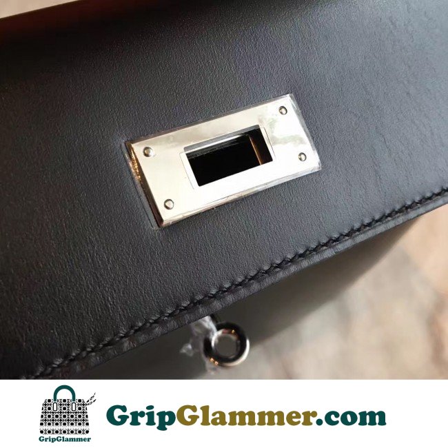 Hermes Black Box Kelly Retourne 28cm Lushentic AAAAA Grade Replica - Image 8