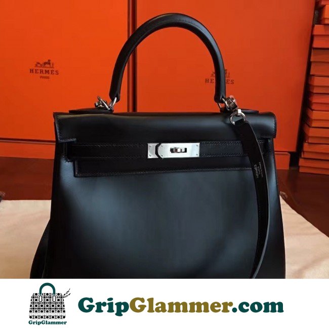 Hermes Black Box Kelly Retourne 28cm Lushentic AAAAA Grade Replica