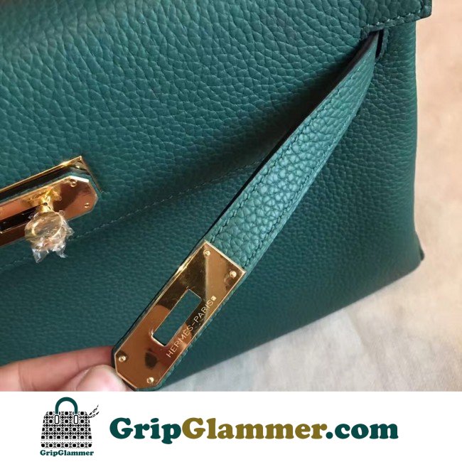 Hermes Malachite Clemence Kelly Retourne 32cm Lushentic AAAAA Grade Replica - Image 2